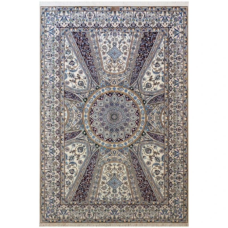 فرش دستبافت 4 متری مدل نایین ۶لا 992 زمینه الوان