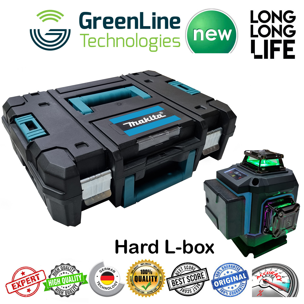 تراز لیزری ماکیتا نور سبز مدل 16 لاین کد 16-360 4D