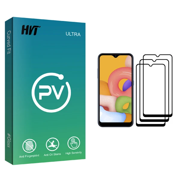 محافظ صفحه نمایش اچ وی تی مدل PV glass مناسب برای گوشی موبایل سامسونگ Galaxy A01 بسته سه عددی