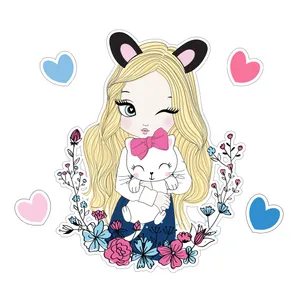 استیکر دیواری کودک تُکتم مدل love girl کد27