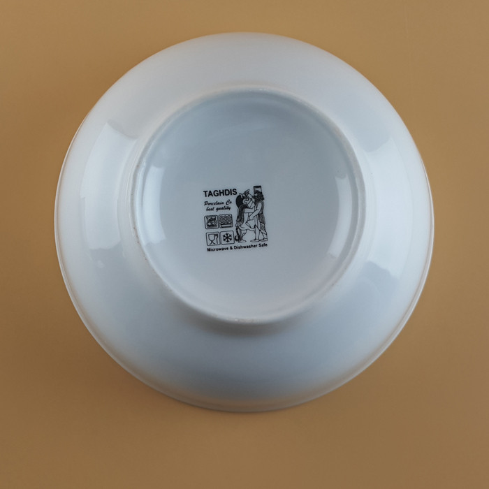 پیاله شرکت صنایع چینی تقدیس مدل آبگوشت خوری خط طلا بسته 3 عددی