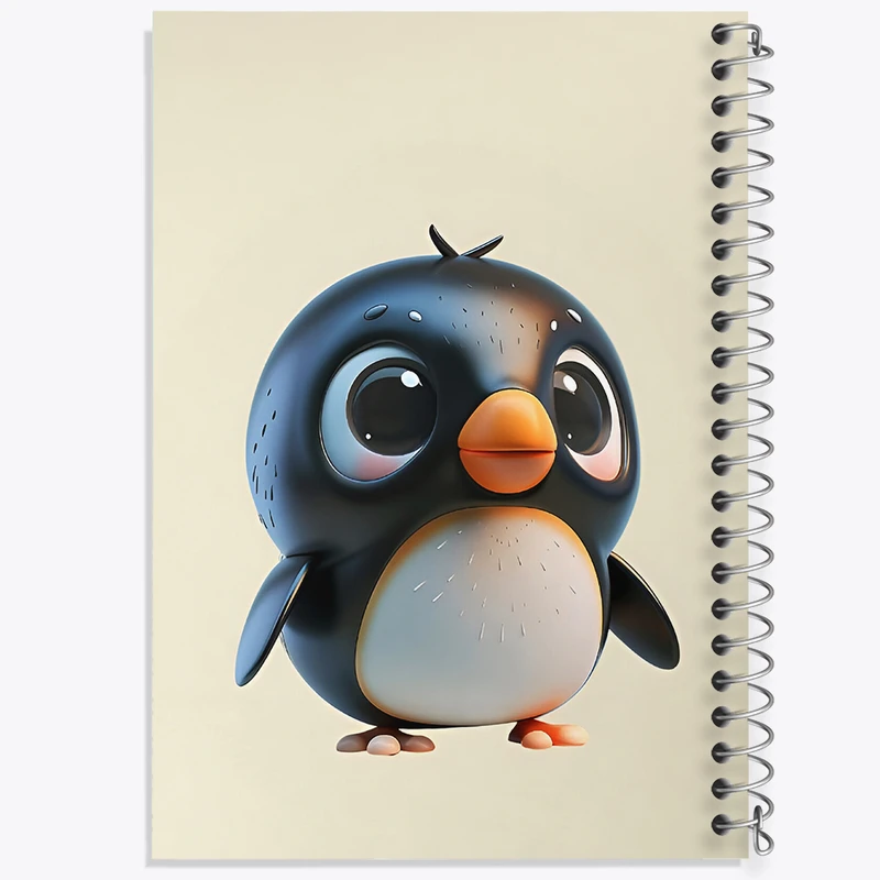 دفتر نقاشی 50 برگ خندالو طرح پنگوئن بامزه کد N5511