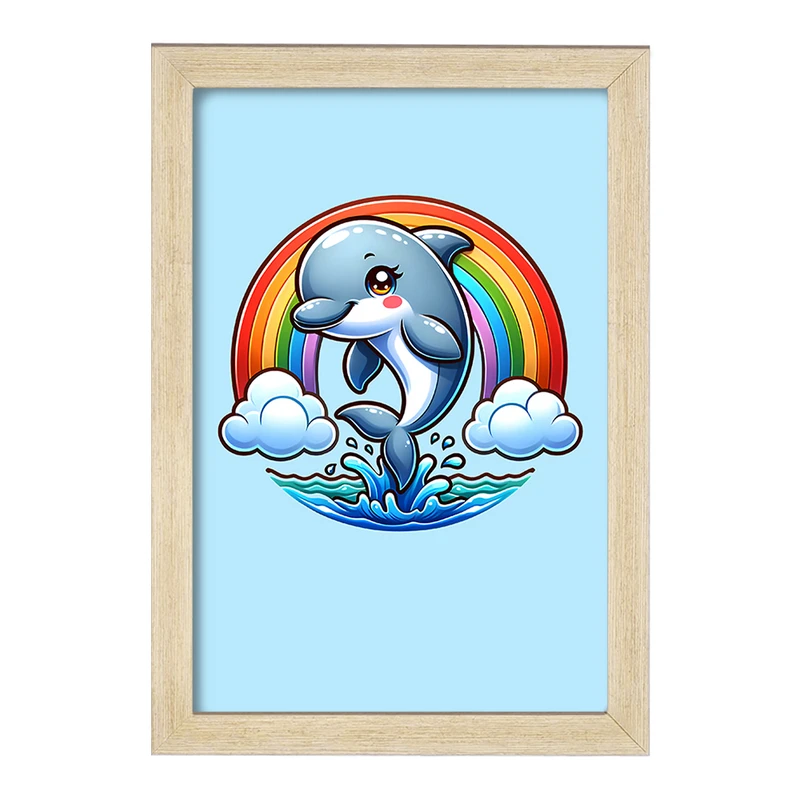 تابلو خندالو مدل دلفین کیوت کد F7717