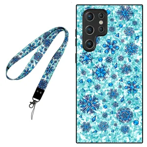 Megafone Snow Flake 0014 Cover For Samsung Galaxy S22 Ultra 5G Mobile Neckband 