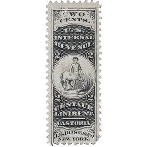 تمبر یادگاری مدل مهر نخورده مالیاتی سال 1871 کد RS204b