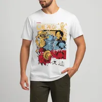 تی شرت آستین کوتاه مردانه مدل انیمه ای وان پیس کد anm253