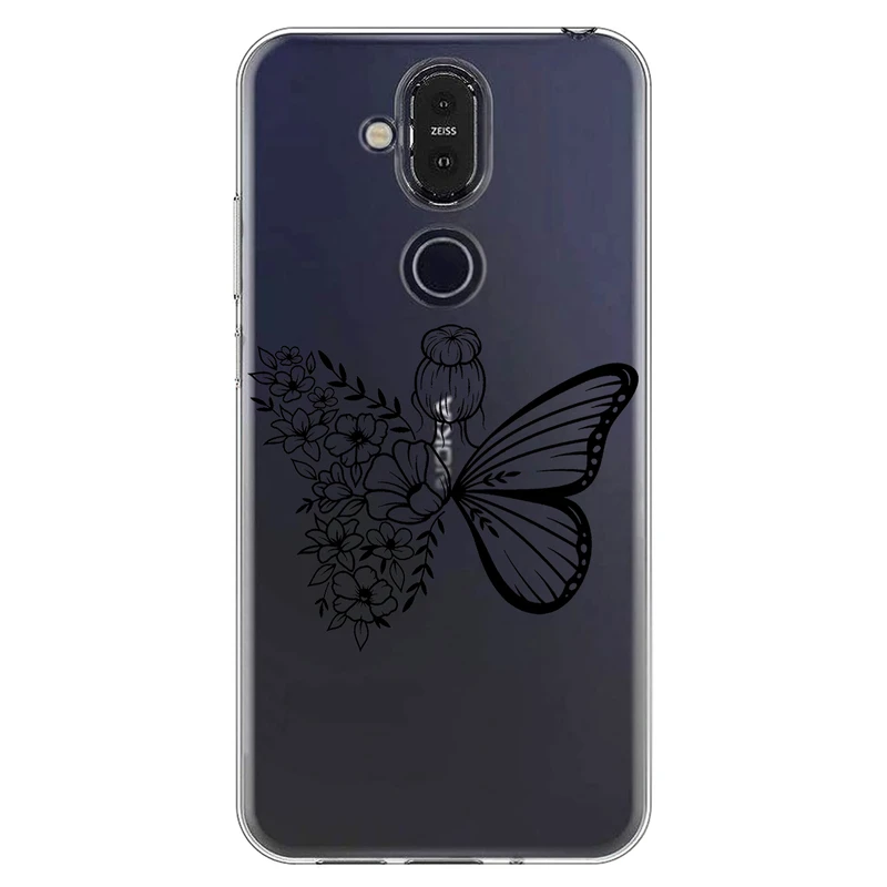 کاور مگافون طرح دختر پروانه ای مدل C53-B مناسب برای گوشی موبایل نوکیا 8.1 (X7)