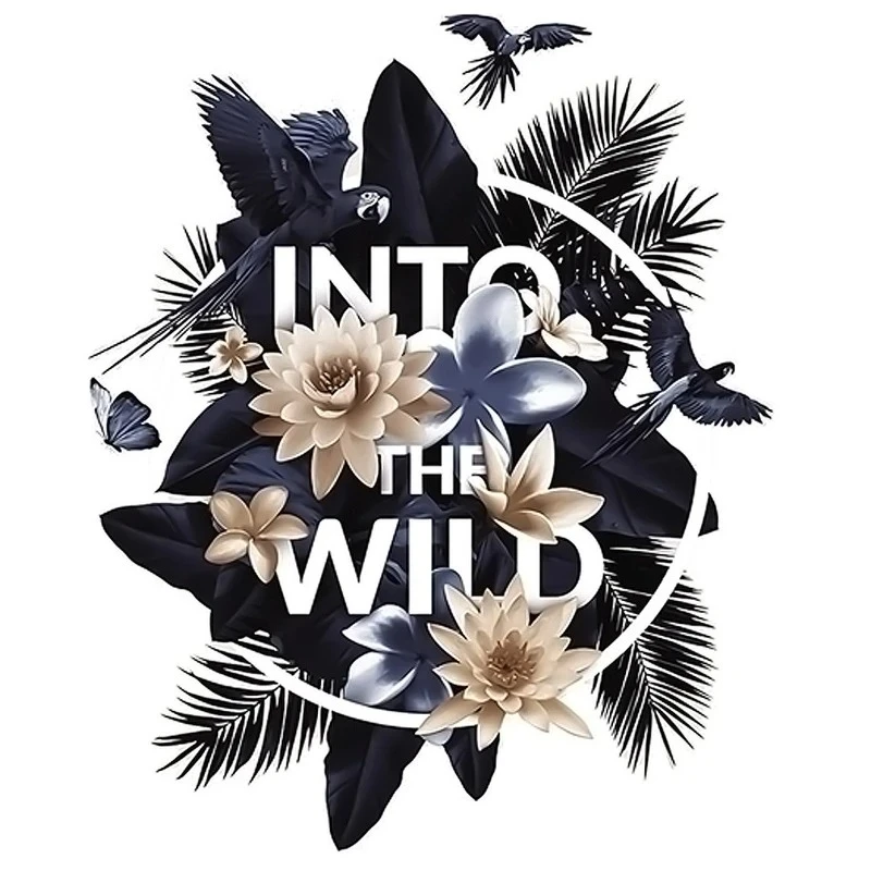 استیکر پارچه و لباس کارانس مدل INTO THE WILD کد AST-106 بسته 4 عددی