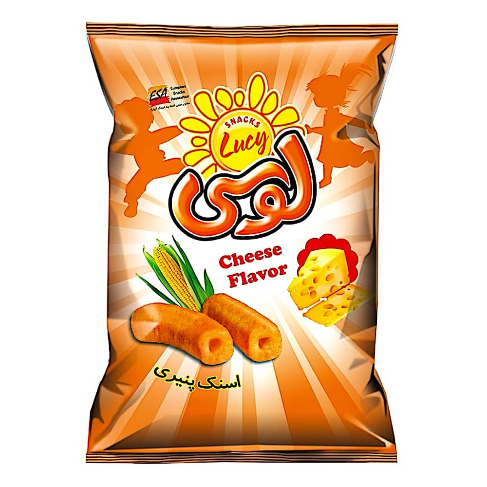 اسنک لوله ای پنیری لوسی  - 75 گرم بسته 4 عددی