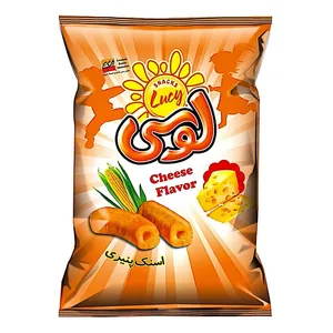 اسنک لوله ای پنیری لوسی - 180 گرم بسته 2 عددی