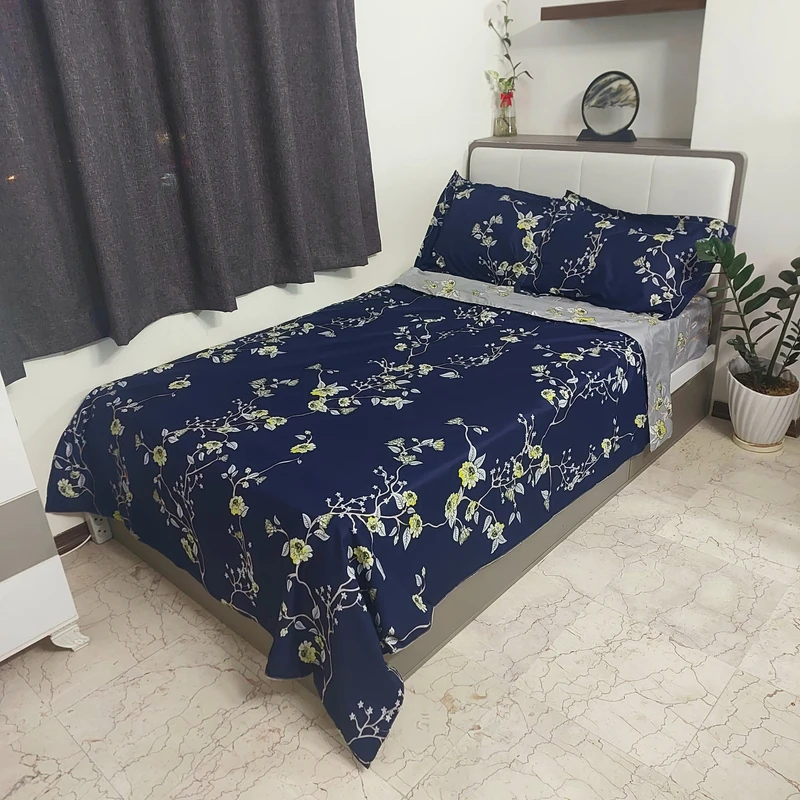 سرویس روتختی مدل شکوفه میکرو براش niki90 25 160 کد ۹۰ یکنفره چهار تکه