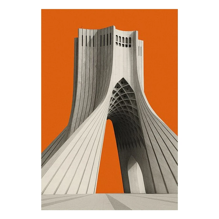 استیکر پارچه و لباس پاد آفرین مدل تهران برج آزادی کد S8071