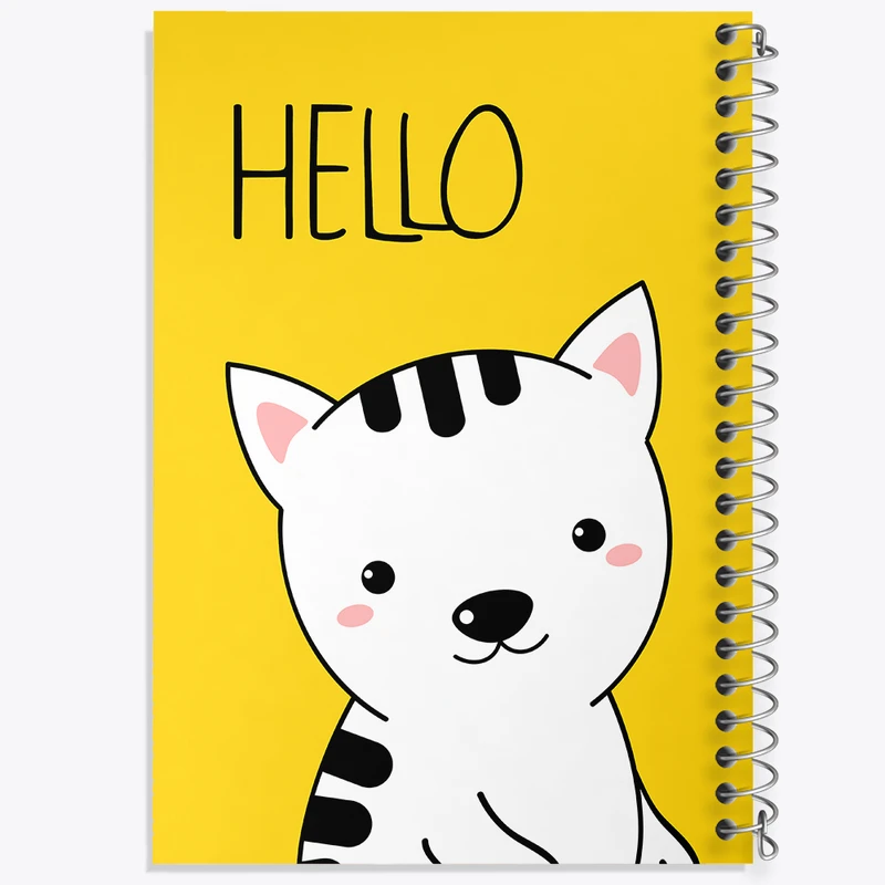 دفتر ژورنال نویسی 50 برگ خندالو مدل نقطه ای طرح گربه (Cat) کد N898