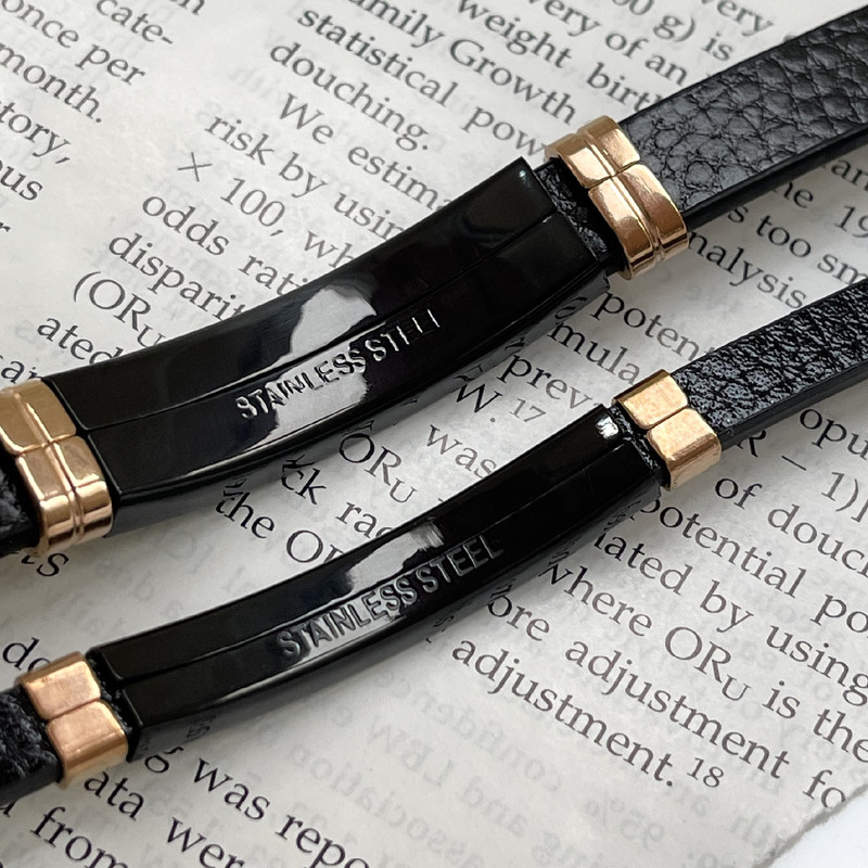 دستبند مدل چرم بسته دو عددی