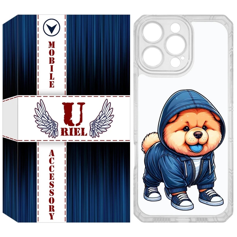 کاور یوریل مدل Clear کد 65 طرح سگ مناسب برای گوشی موبایل اپل iPhone 16 Pro