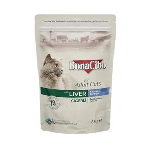 غذای پوچ گربه بوناسیبو مدل Liver وزن ۸۵ گرم