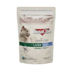 غذای پوچ گربه بوناسیبو مدل Liver وزن 85 گرم