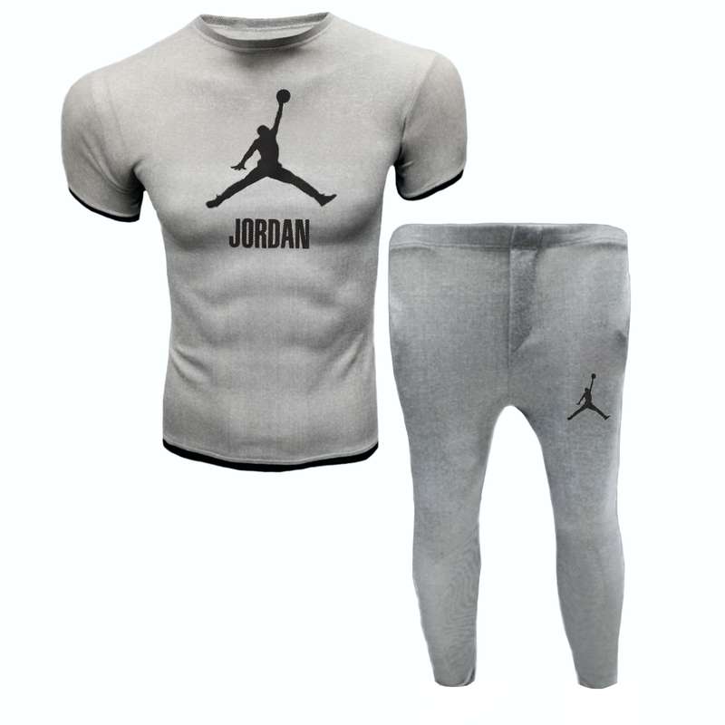 ست تی شرت آستین کوتاه  و شلوار مردانه مدل JORDGRR