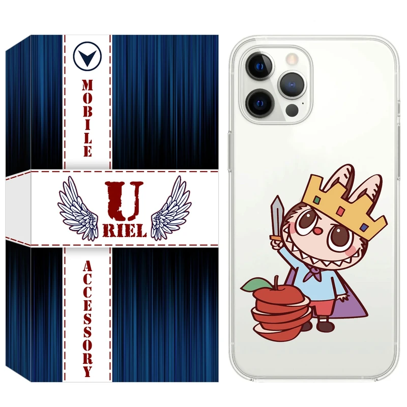 کاور یوریل مدل Clear کد 120 طرح لبوبو Labubu مناسب برای گوشی موبایل اپل iPhone 12 Pro Max