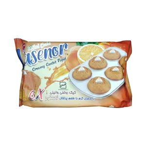 کاپ کیک 6 قلو مغزدار پرتقالی لاسنور - 135 گرم بسته 24 عددی