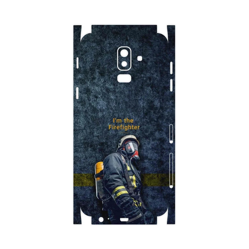 برچسب پوششی ماهوت مدل Firefighter-FullSkin مناسب برای گوشی موبایل سامسونگ Galaxy J8