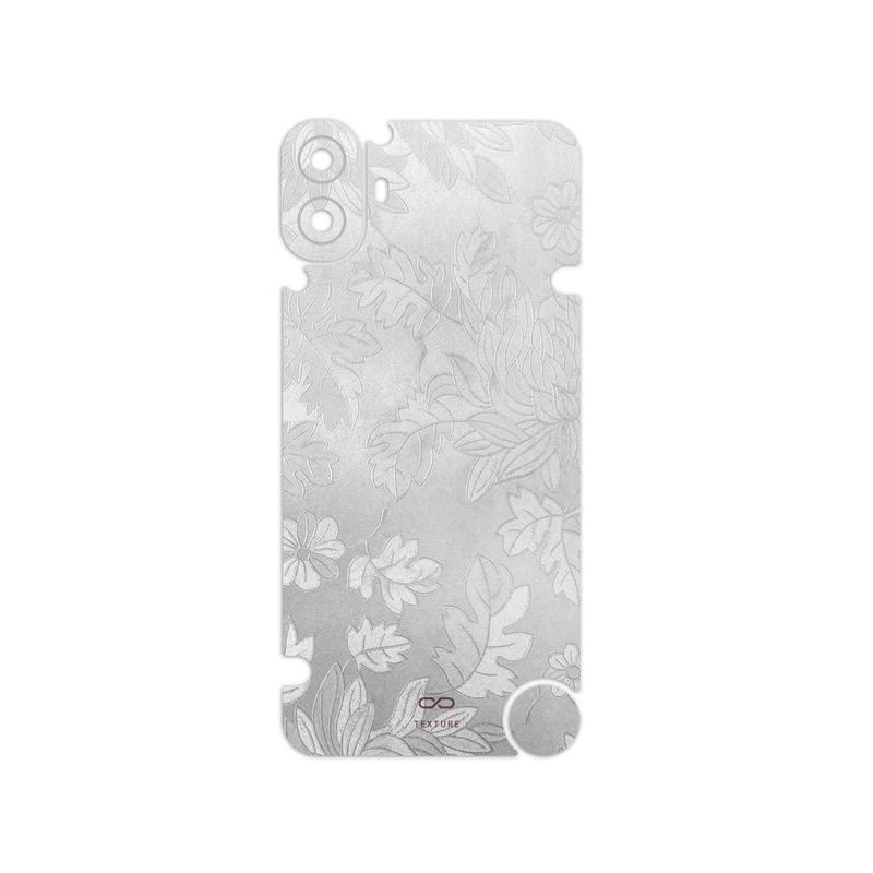 برچسب پوششی ماهوت مدل Silver-Wildflower مناسب برای گوشی موبایل ناتینگ CMF Phone 1