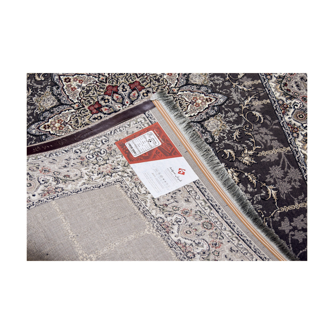 فرش ماشینی سهند کد VF20.XI زمینه ذغالی