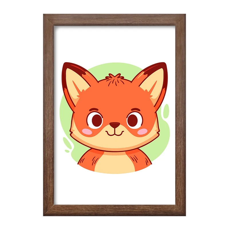 تابلو خندالو طرح روباه حیوانات بامزه کد 37139