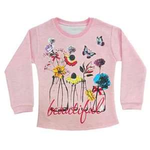 تی شرت آستین بلند دخترانه مدل Rp54