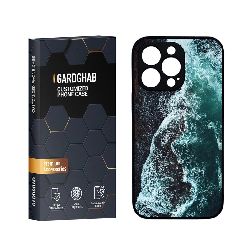 کاور گارد قاب مدل دورژله ای پشت گلس منظره و طبیعت مناسب برای گوشی موبایل اپل iPhone 13 Pro