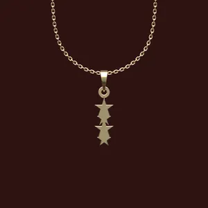 گردنبند طلا 18 عیار زنانه مدوپد مدل هندسی کد X2-1-1052