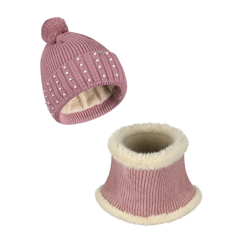 ست کلاه و شال گردن بافتنی زنانه سیلکا مدل ریما