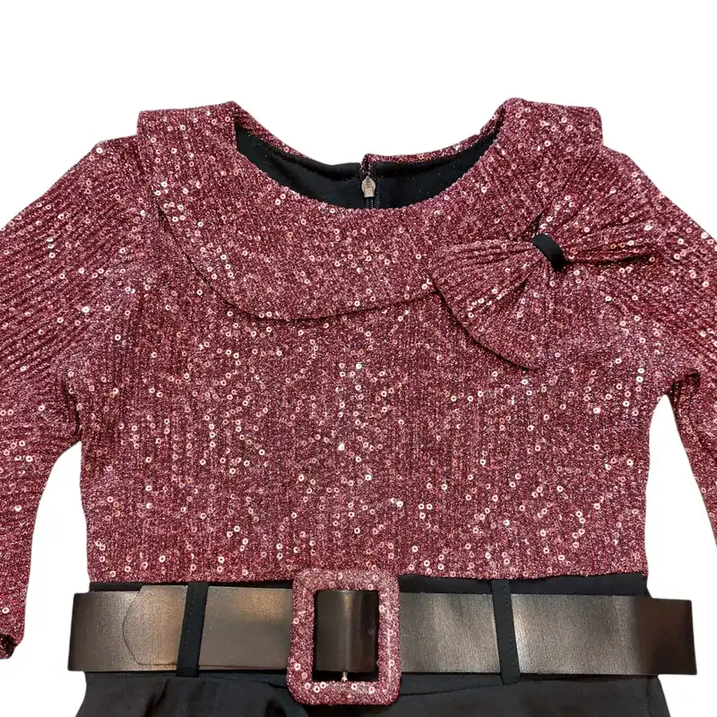 پیراهن دخترانه مدل مجلسی  لمه پولک دوزی