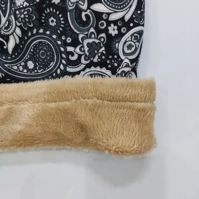 دستمال سر و گردن مدل اسکارف تو خز طرح بافت