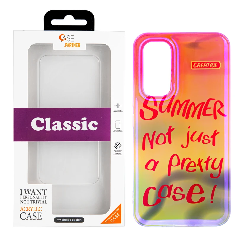 کاور کلاسیک مدل فانتزی PARTNER طرح SUMMER/PINK کد KHO.841 مناسب برای گوشی موبایل سامسونگ GALAXY S21 FE