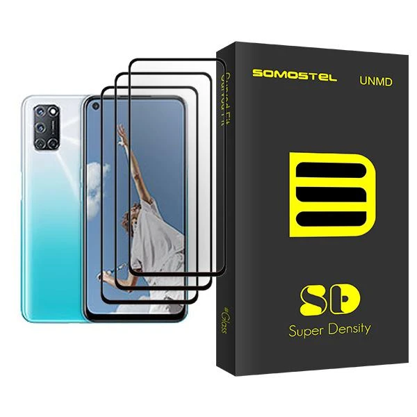 محافظ صفحه نمایش سوماستل مدل SD Glass MIX003 مناسب برای گوشی موبایل اوپو A52 بسته سه عددی