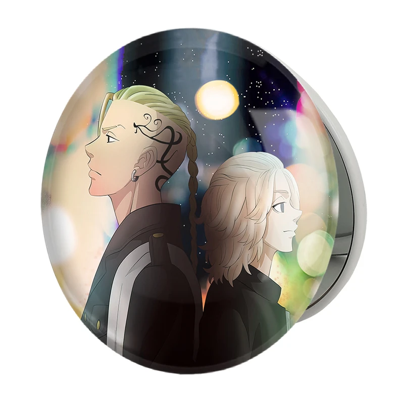 آینه جیبی خندالو طرح مایکی و دراکن انیمه توکیو ریونجرز مدل تاشو کد 11161 