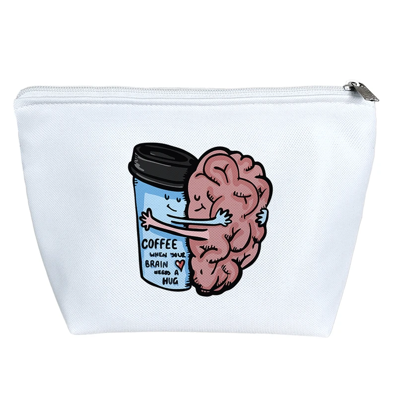 کیف لوازم آرایش دخترانه خندالو مدل مغز و قهوه کد 8970