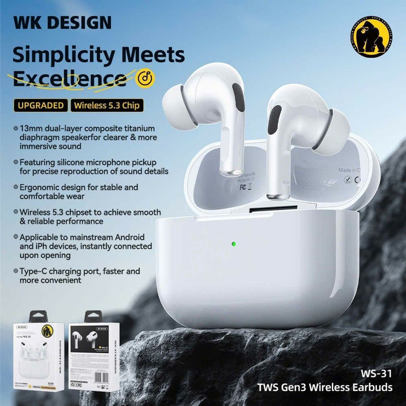 هدفون بلوتوثی دبلیو کی دیزاین مدل WS-31-V5.3 