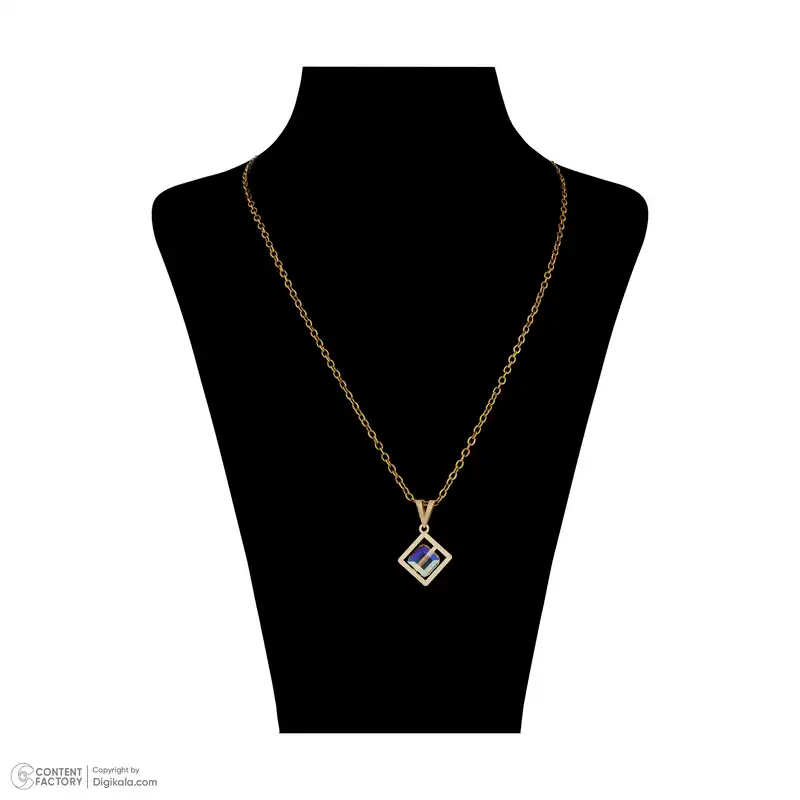 گردنبند طلا 18 عیار زنانه ناریا مدل مکعب نباتی