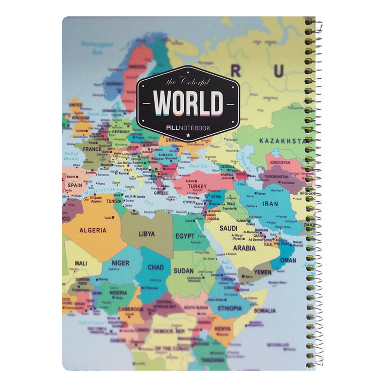 دفتر مشق 100 برگ پیل مدل 7198-3WORLD کد 126982