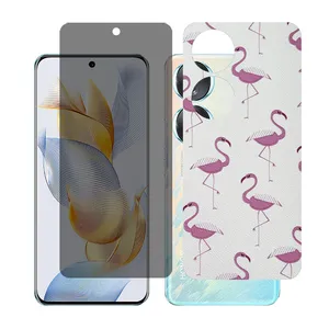 Glass together model privacy screen protector suitable for Honor 70 mobile phone with back cover sticker