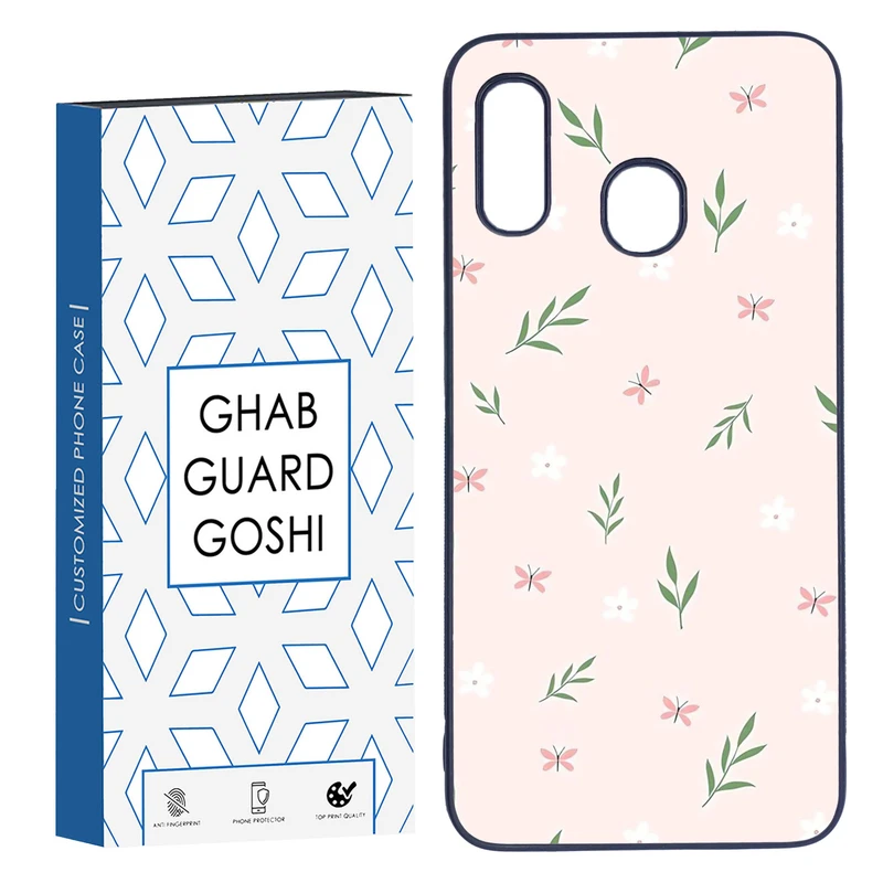 کاور قاب گارد گوشی طرح گل صورتی کد TPU-056 مناسب برای گوشی موبایل سامسونگ Galaxy A30 / A20
