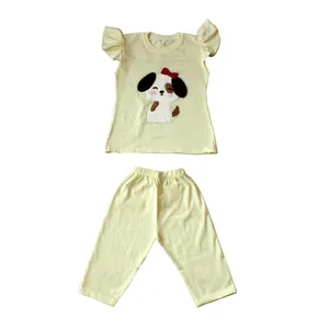 ست تی شرت و شلوارک دخترانه مدل پاپی Y-01