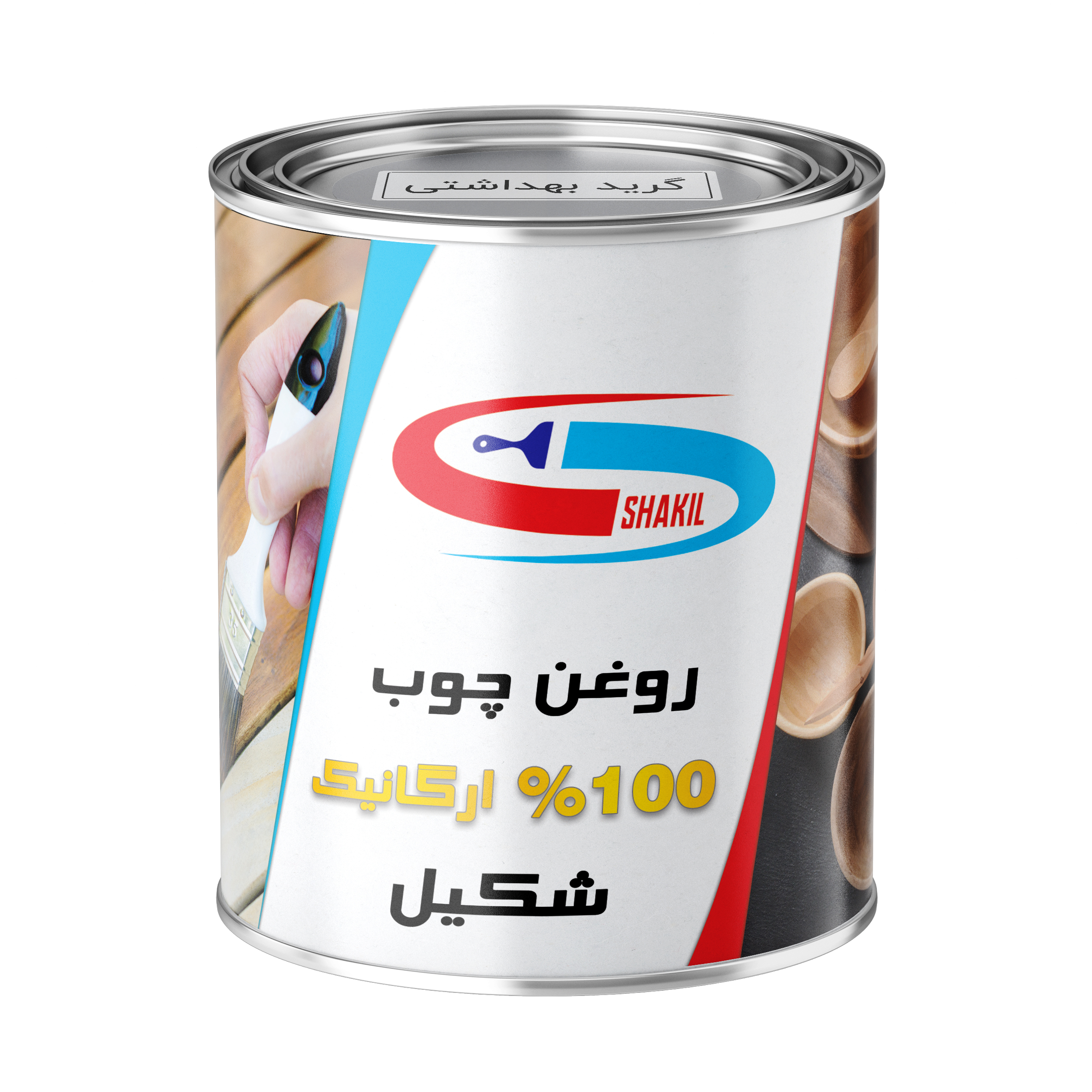  روغن چوب گیاهی سفید شکیل مدل FSG-WHIT حجم 1 لیتر