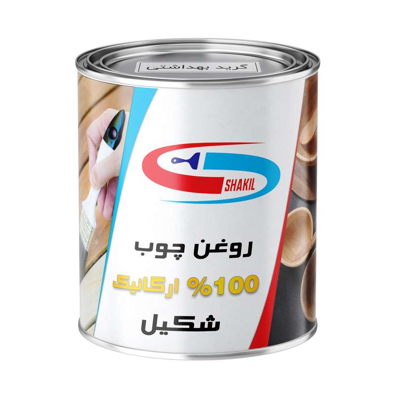 روغن چوب گیاهی قرمز شکیل مدل FSG-RED حجم 1 لیتر