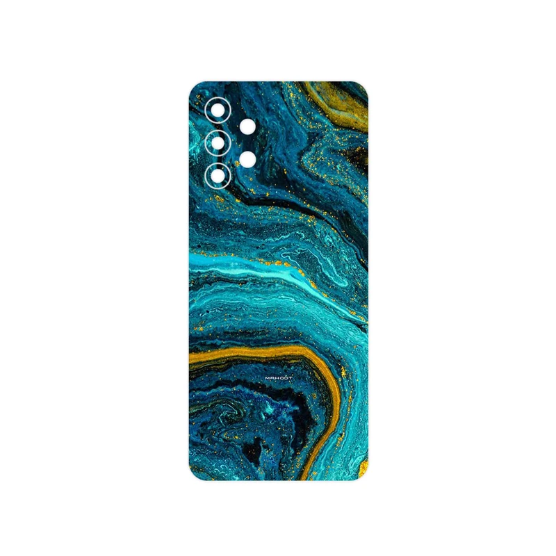 برچسب پوششی ماهوت مدل Turquoise marblewith golden streaks مناسب برای گوشی موبایل سامسونگ Galaxy A32
