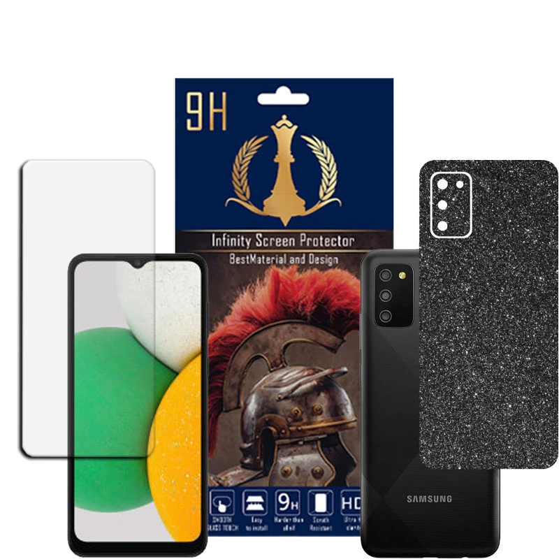 برچسب پوششی اینفینیتی مدل PRO MAX مناسب برای گوشی موبایل سامسونگ GALAXY A03S / M02S به همراه محافظ صفحه نمایش