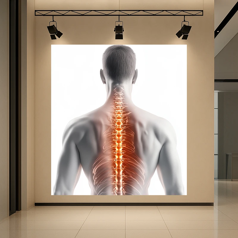 تابلو بوم طرح مخمل پزشکی مدل ستون فقرات کد AR3059989