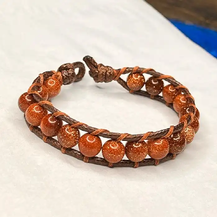 دستبند مدل بافت و سنگ دلربا